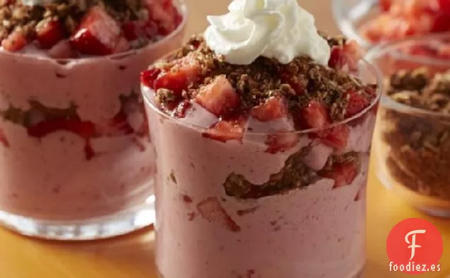 Parfaits de Batido de Tarta de Queso de Bayas Mixtas