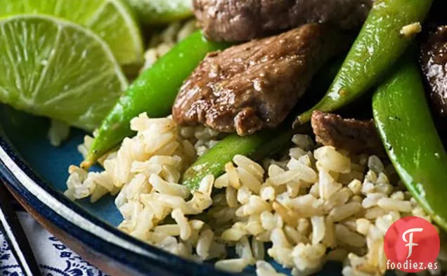 Salteado De Ternera Con Guisantes De Azúcar