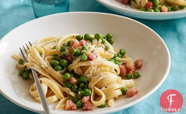 Pasta, Panceta y Guisantes