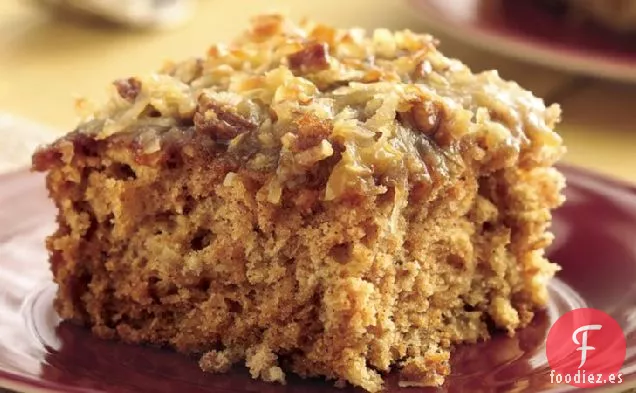 Pastel de Avena con Compota de Manzana y Relleno de Coco a la Parrilla