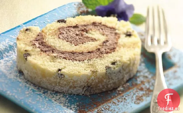 Rollo de Pastel Relleno de Chocolate