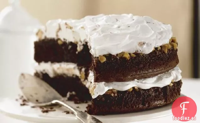 Pastel de Barra de Caramelo de Maní y Caramelo