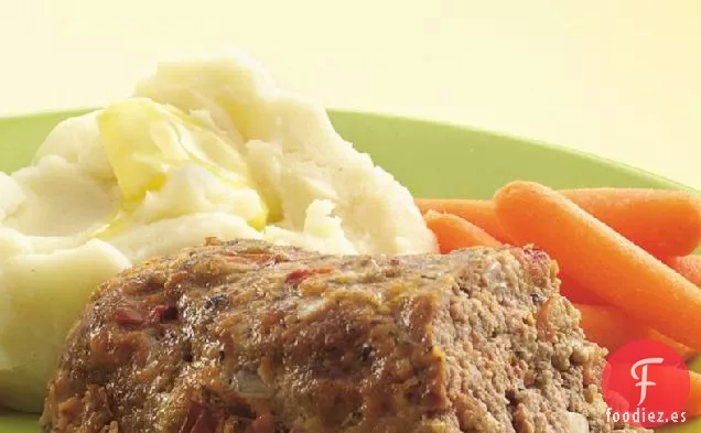Pan de Carne de Tomate y Albahaca