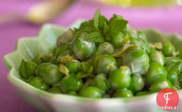 Guisantes Con Limón, Menta Y Cebolletas