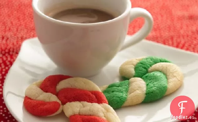 Galletas Navideñas de Bastón de Caramelo