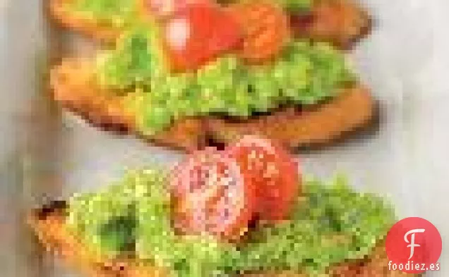 Crostini de Pesto de Guisantes