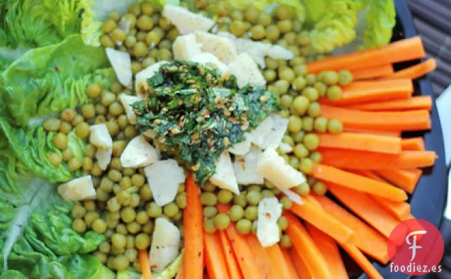 Guisantes, Zanahorias Y Queso De Oveja
