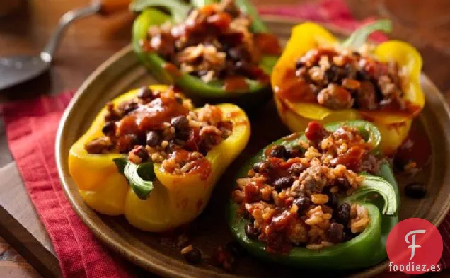 Pimientos Rellenos Italianos Rápidos y Fáciles