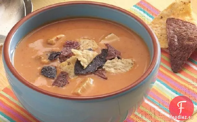 Sopa de Enchilada de Pollo con Queso