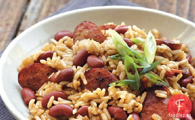 Frijoles Rojos Cajún y Arroz