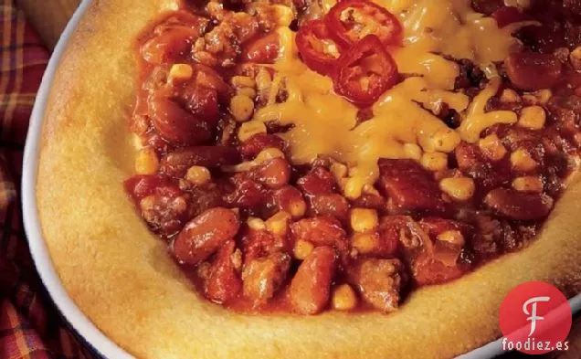 Cazuela de Chile con Pan de Maíz