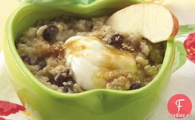 Harina de Avena Cremosa con Manzana Y Pasas
