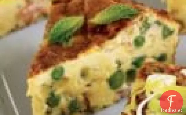 Frittata de Panceta y Guisantes