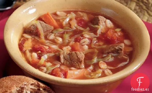 Sopa de Verduras y Carne de Alcaravea