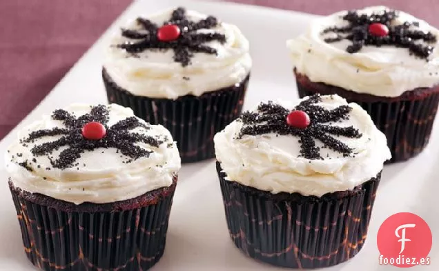 Cupcakes de Araña de Halloween