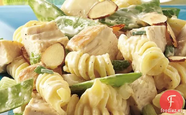 Vaina de Guisantes y Ensalada de Pasta de Pollo