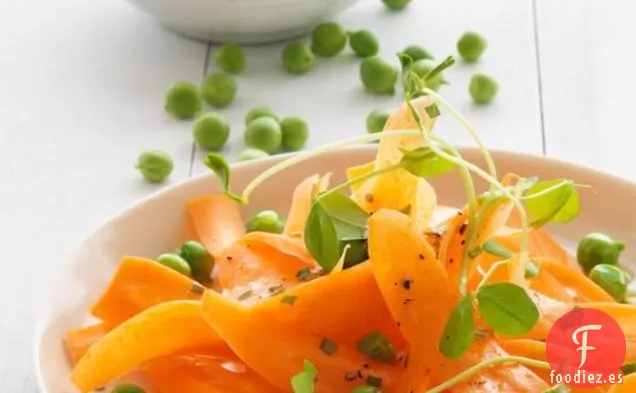 Receta De Ensalada Fresca De Zanahoria, Guisantes Y Menta