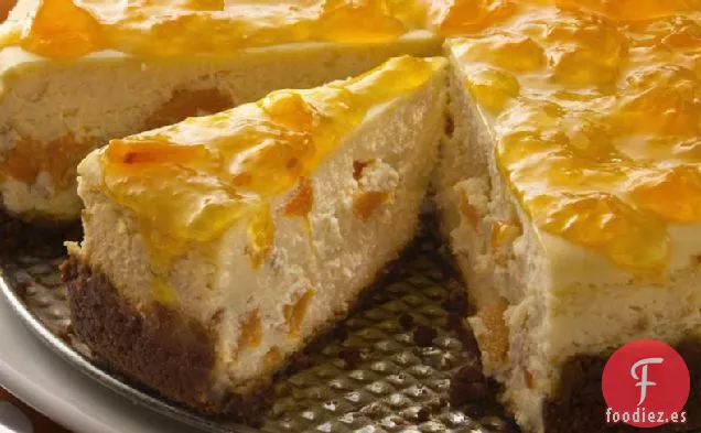 Tarta de Queso de Jengibre y Melocotón