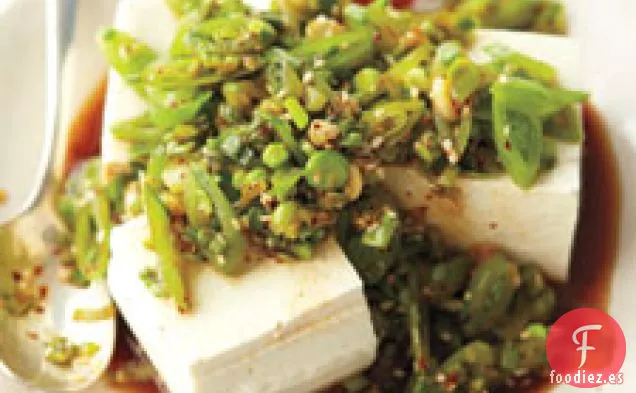 Tofu Con Guisantes Y Cebolletas