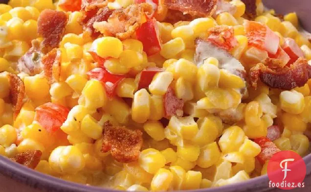 Maíz Cremoso de Cebolleta y Cebolla de Cocción Lenta