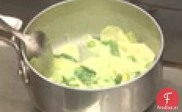 Pappardelle de Yuba con Guisantes Ingleses, Hojas de Fava y Albahaca