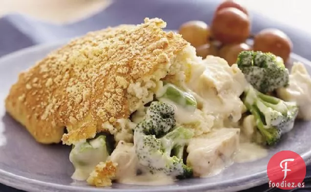 Diván de Pollo con Galletas en Capas