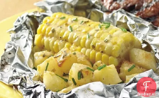 Paquetes de Maíz y Patata a la Brasa Béarnaise