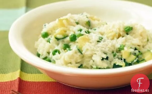 Risotto De Primavera Con Guisantes Y Calabacines