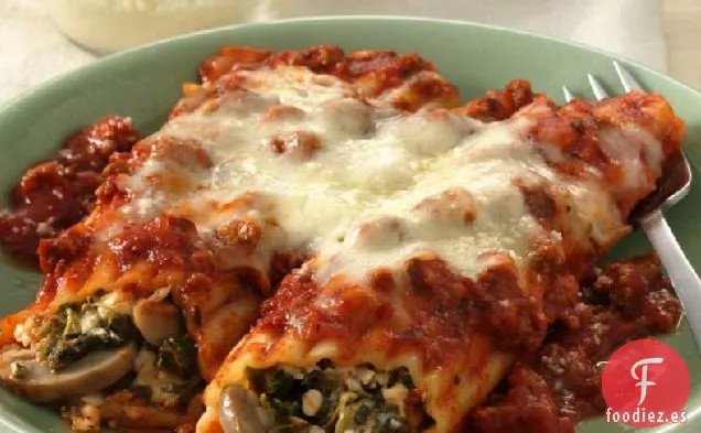 Manicotti de Carne Molida con Queso