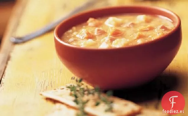 Sopa de Guisantes y Ñame Partidos de Cocción Lenta