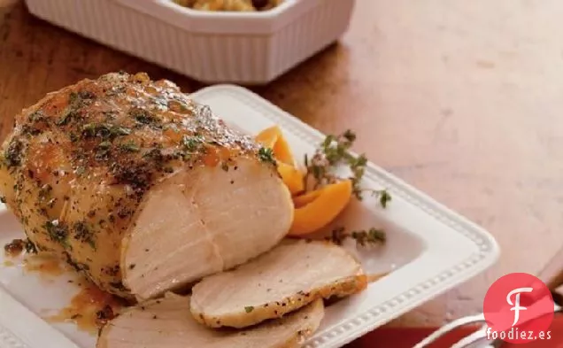 Asado y Relleno de Cerdo Glaseado con Albaricoque