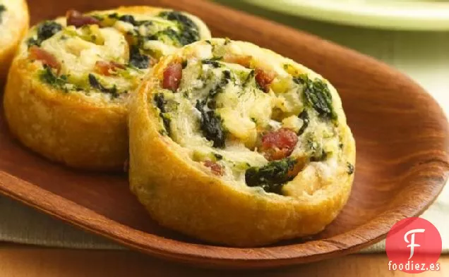 Molinillos de Espinacas y Pollo con Queso
