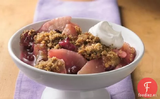 Crujiente de Almendras, Arándanos y Peras Tostadas