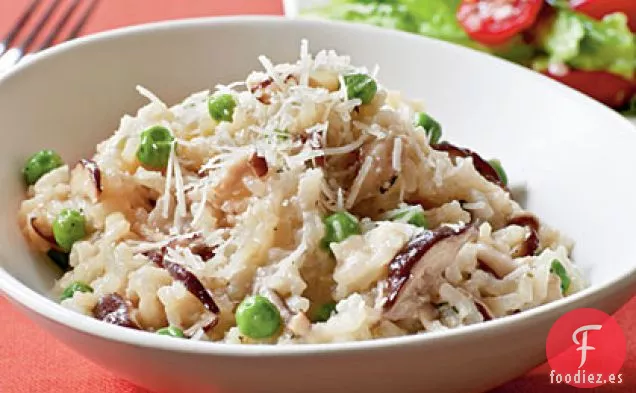 Risotto de Shiitake y Guisantes Dulces