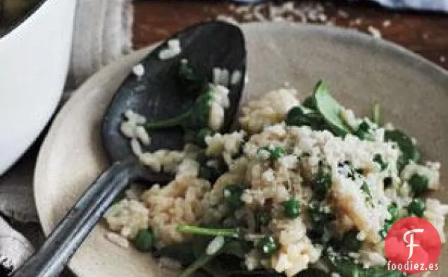 Receta De Risotto De Espinacas Y Guisantes Al Horno