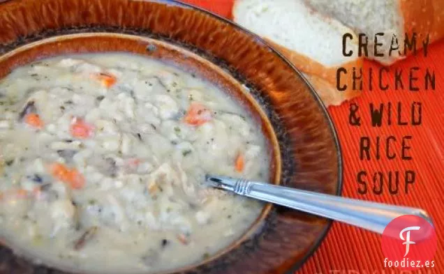 Sopa Cremosa de Pollo y Arroz Salvaje