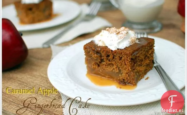 Pastel de Jengibre de Manzana y Caramelo