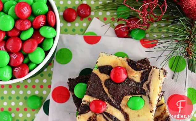 Brownies de Pastel de Queso Jaspeado