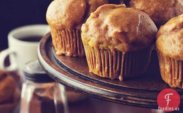 Magdalenas de Donut de Calabaza Glaseadas