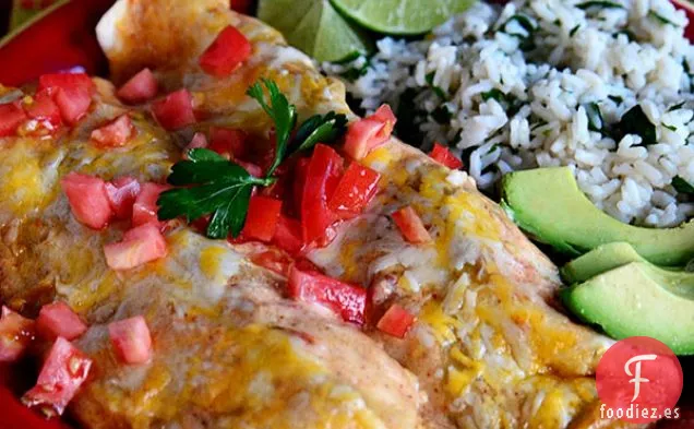 Enchiladas Fáciles de Pollo y Queso