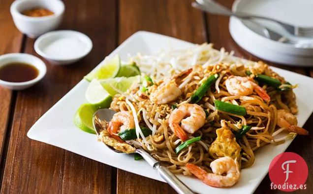 Pad Tailandés de Camarones para Dos