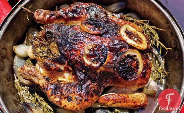 Pollo Asado con Romero, Limón y Miel