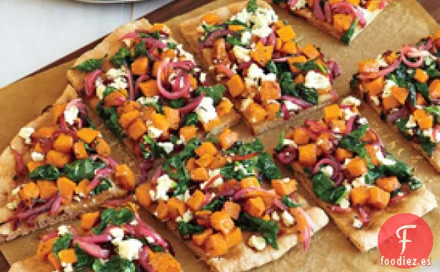 Pizza de Calabaza, Espinacas y Queso de Cabra