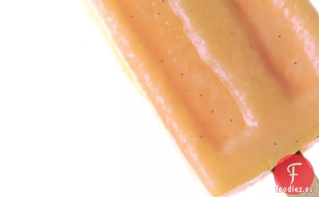 Pops de Crema de Melocotón y Vainilla