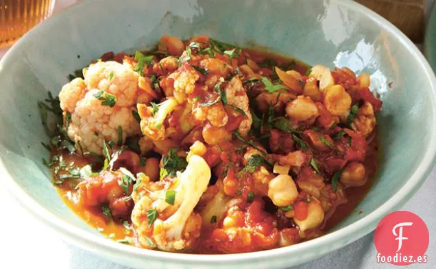 Curry de Coliflor y Garbanzos