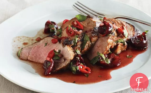 Solomillo de Cerdo a la Parrilla con Salsa de Cereza