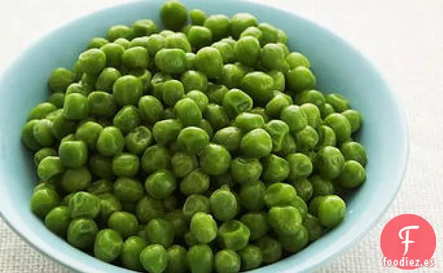 Guisantes con Tocino Ahumado Crujiente y Menta