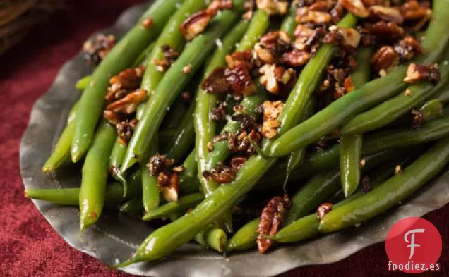 Judías Verdes con Pacanas Caramelizadas