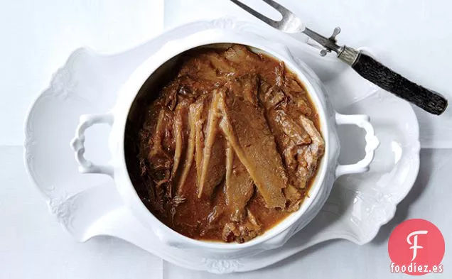 Falda de Ternera Estofada Belga Ale