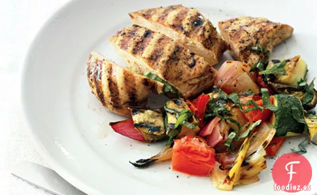Pollo a la Parrilla y Pisto